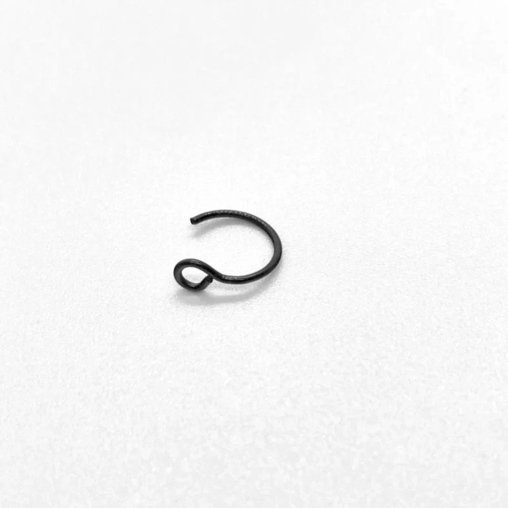 Single Fake Nose Ring Cuff - Black